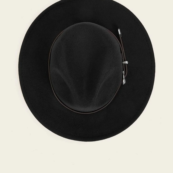 New Black Hat with a brown belt and silver hardware! - Picture 8 of 9